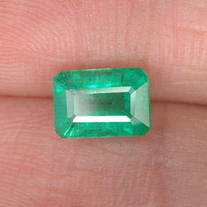 Esmeralda verde natural de 1,00 ct, corte esmeralda, SI