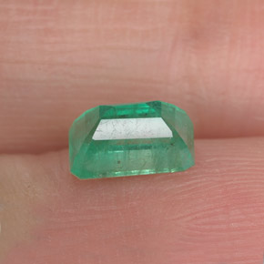 Esmeralda verde natural de 1,00 ct, corte esmeralda, SI
