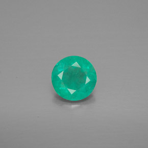 Esmeralda verde natural de 0,61 ct, corte redondo, VS-SI