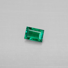 Esmeralda verde natural de 0,25 ct, baguette, SI