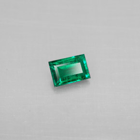 Esmeralda verde natural de 0,25 ct, baguette, SI