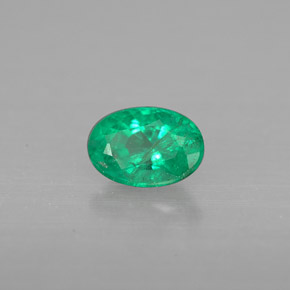Esmeralda verde natural de 0,41 ct, corte óvalo, VS-SI