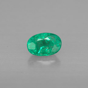 Esmeralda verde natural de 0,42 ct, corte óvalo, VS-SI