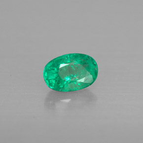 Esmeralda verde natural de 0,42 ct, corte óvalo, VS-SI