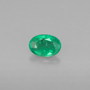 Esmeralda verde natural de 0,41 ct, corte óvalo, VS-SI