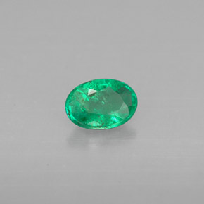 Esmeralda verde natural de 0,41 ct, corte óvalo, VS-SI