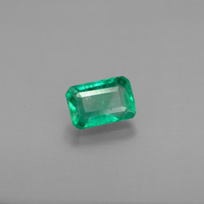 Esmeralda verde natural de 0,70 ct, corte esmeralda, VS-SI