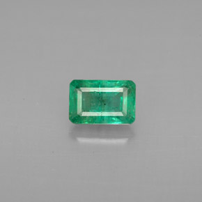 Esmeralda verde natural de 0,61 ct, corte esmeralda, VS-SI