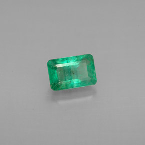 Esmeralda verde natural de 0,61 ct, corte esmeralda, VS-SI