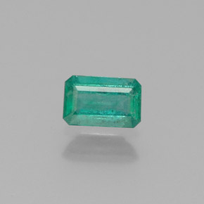 Esmeralda verde natural de 0,38 ct, corte esmeralda, SI-I1