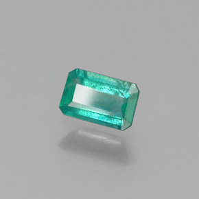 Esmeralda verde natural de 0,38 ct, corte esmeralda, SI-I1