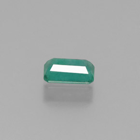 Esmeralda verde natural de 0,38 ct, corte esmeralda, SI-I1