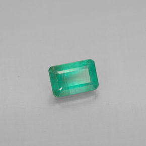 Esmeralda verde natural de 0,58 ct, corte esmeralda, VS-SI