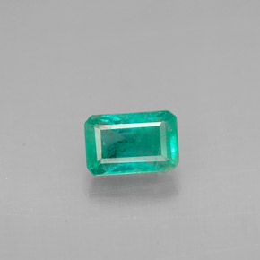 Esmeralda verde natural de 0,66 ct, corte esmeralda, VS-SI