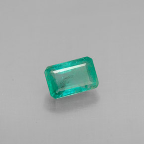 Esmeralda verde natural de 0,66 ct, corte esmeralda, VS-SI