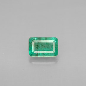 Esmeralda verde natural de 0,60 ct, corte esmeralda, VS-SI