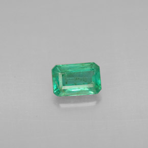 Esmeralda verde natural de 0,55 ct, corte esmeralda, VS-SI