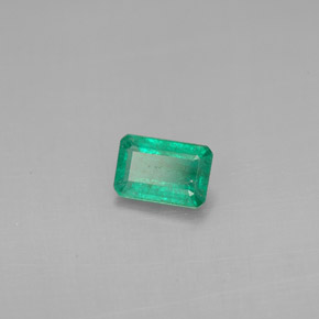 Esmeralda Verde natural de 0.48 ct, corte esmeralda, VS-SI