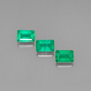 Gemas de esmeralda verde natural de  ct, corte esmeralda, VS-SI