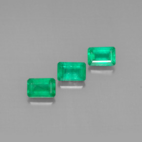 Gemas de esmeralda verde natural de  ct, corte esmeralda, VS-SI