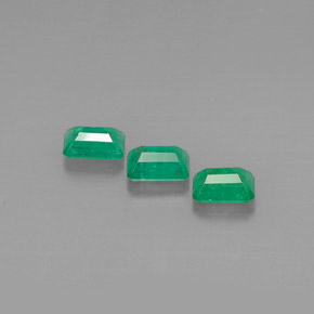 Gemas de esmeralda verde natural de  ct, corte esmeralda, VS-SI