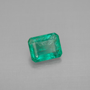 Esmeralda verde natural de 1,12 ct, corte esmeralda, VS-SI