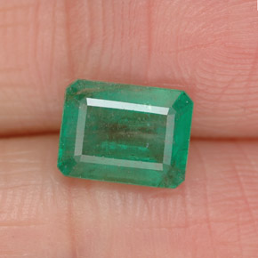 Esmeralda verde natural de 1,31 ct, corte esmeralda, VS-SI