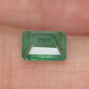 Esmeralda verde natural de 1,31 ct, corte esmeralda, VS-SI