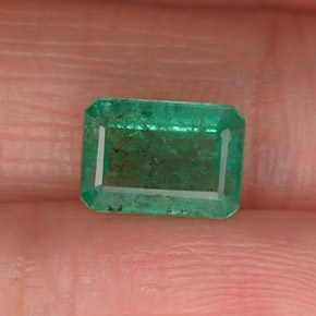 Esmeralda verde natural de 1,65 ct, corte esmeralda, VS-SI