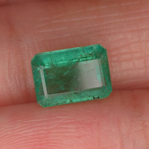 Esmeralda verde natural de 1,65 ct, corte esmeralda, VS-SI
