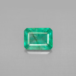 Esmeralda verde natural de 1,27 ct, corte esmeralda, VS-SI