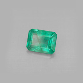 Esmeralda verde natural de 1,27 ct, corte esmeralda, VS-SI