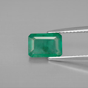 Esmeralda verde natural de 1,34 ct, corte esmeralda, VS-SI