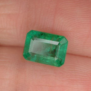 Esmeralda verde natural de 1,46 ct, corte esmeralda, VS-SI