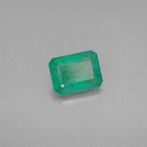 Esmeralda verde natural de 1,19 ct, corte esmeralda, VS-SI
