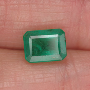 Esmeralda verde natural de 1,70 ct, corte esmeralda, SI-I1
