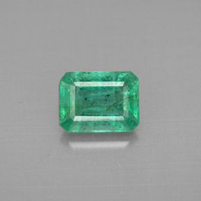 Esmeralda verde natural de 1,40 ct, corte esmeralda, VS-SI