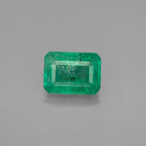 Esmeralda verde natural de 1,42 ct, corte esmeralda, VS-SI
