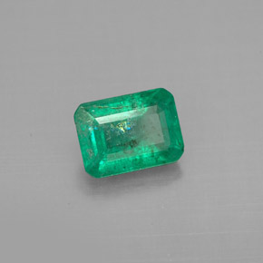 Esmeralda verde natural de 1,42 ct, corte esmeralda, VS-SI