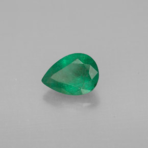 Esmeralda Verde natural de 0.63 ct, En forma de pera, VS-SI