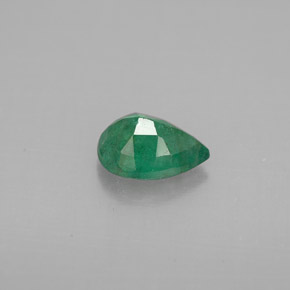 Esmeralda Verde natural de 0.63 ct, En forma de pera, VS-SI