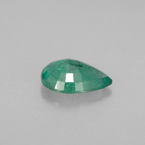 Esmeralda verde natural de 0,91 ct, en forma de pera, VS-SI