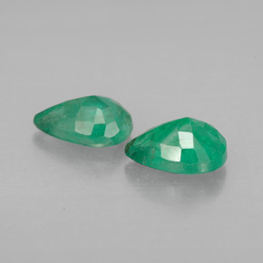 Gemas de esmeralda verde natural de  ct, en forma de pera, VS-SI