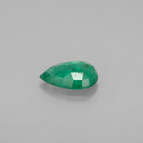 Esmeralda verde natural de 0,50 ct, en forma de pera, VS-SI