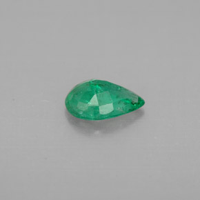 Esmeralda verde natural de 0,50 ct, en forma de pera, VS-SI