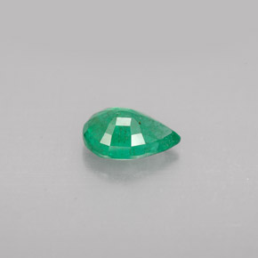 Esmeralda verde natural de 0,99 ct, en forma de pera, VS-SI