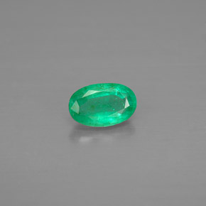 Esmeralda verde natural de 0,40 ct, corte óvalo, VS-SI