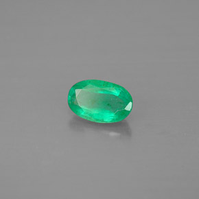 Esmeralda verde natural de 0,40 ct, corte óvalo, VS-SI
