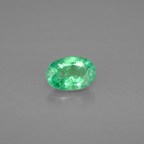 Esmeralda verde natural de 0,43 ct, corte óvalo, VS-SI