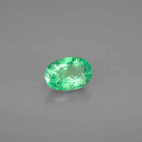 Esmeralda verde natural de 0,43 ct, corte óvalo, VS-SI